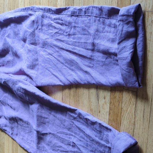 Loose Linen Pants, Dusty Lavender, Women's Size M/L - Picture 6 of 16
